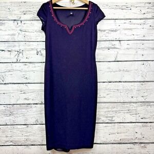 Laundry by Shelli Segal Women's Purple Sleeveless Dress [Size 10] Made‎ in USA